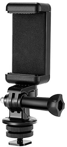 NEEWER Camera Hot Shoe Phone Holder, Action Camera Adapter Compatible with DJI GoPro Insta360, Phone Tripod Mount w Cold Shoe Compatible with iPhone Microphone LED Light, for DSLR Camera Ring Light