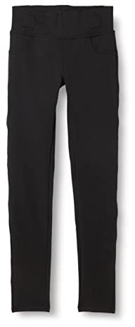 Bikers Gear Australia Damen Motorrad-Leggings mit Kevlar gefüttert, mit abnehmbarer CE-Protektoren, Schwarz, 18