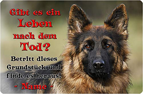 Nanyuk Deutscher SCHÄFERHUND - Metall Warnschild Schild Hundeschild Sign - DSH 39 T19 P