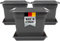 2friends Set de 3 Pots de Fleurs et soucoupes 28x28cm Anthracite