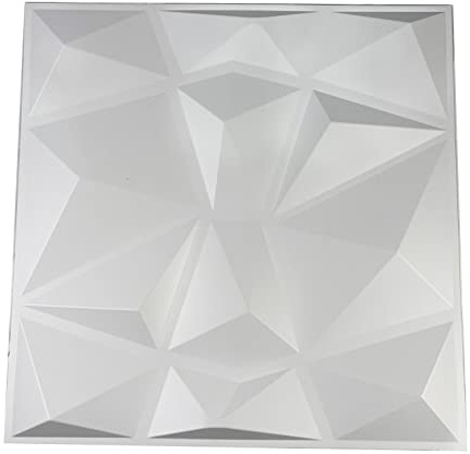 Arty Wall™ PVC 3D Decorative Wall Panel Tiles Cladding Board Matt or Black Pack of 12 Panels 32 Sq ft (Diamond)