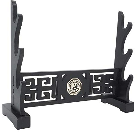 GOONSDS Schwertständer Waffe Anzeigen Katana Genji Japanese Samurai-Schwert 3Tier Ständer,Bagua 3 Tier