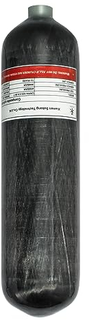 TUXING 4500Psi Hochdruck-Verbundflasche, Tauchflasche, 3L Kohlefaser-Luftflasche, CE-geprüft, PCP-Paintball-Lufttauchflasche (leere Flasche) M18*1,5