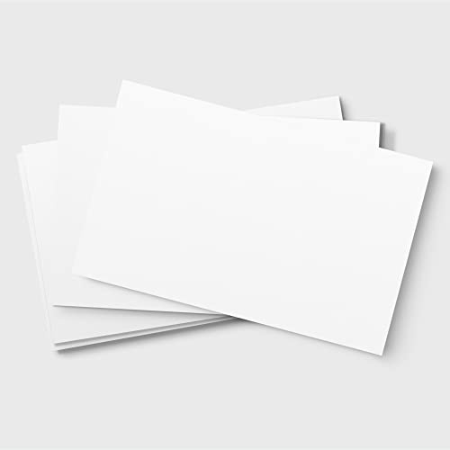 100 Stück Blanko Karteikarten Weiß Einfarbig Visitenkarten (85x55mm) Leere Spielkarten Blanko Lernkarten Weiß für Lernen, Studium, DIY, Erinnerung, Notiz, Geschenkanhänger Papa Prints