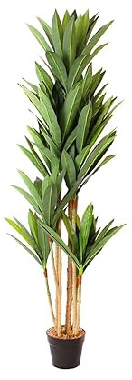 KENTIS - Dracaena Finta Alta 170 cm - Pianta Artificiale - Piante Finte da Interno di Design con Vaso - Piante Artificiali da Esterno