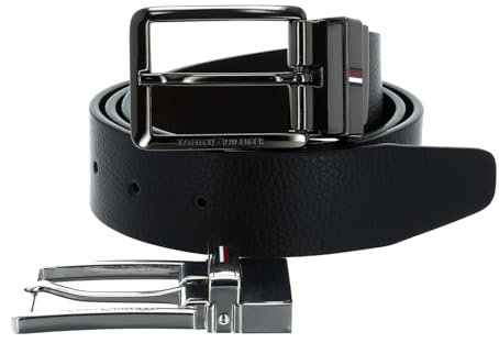 Tommy Hilfiger Leder Gürtel Gifting Double Buckle Belt Giftbox W95 Black schwarz dunkelbraun kürzbar wendbar