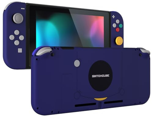 eXtremeRate Hülle Case für Nintendo Switch Joycon/Konsole, DIY-Back Shell & Kickstand & Joy Con Abdeckung & Tasten Set, Ersatz Gehäuse für Nintendo Switch Console-Classic SwitchCube Style