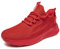 ZMBCYG Zapatillas de deporte para hombre, zapatillas de correr, zapatillas de tenis, rojo, 42 EU