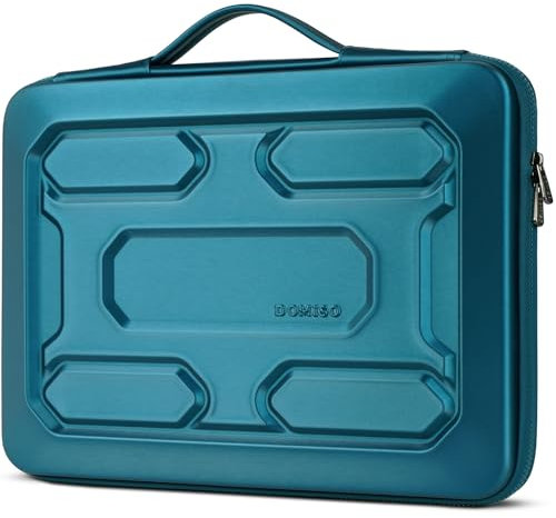 DOMISO 14 inch Laptop Sleeve with Handle Shockproof Waterproof EVA Protective Case for 14 ThinkPad E480/Yoga 920/13.5 Microsoft Surface Book/HP Pavilion 14 Stream 14/14 Notebook, Teal