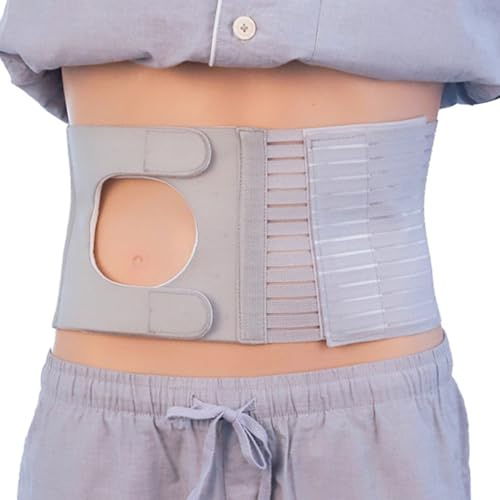Abdominaler Stomagürtel, bequemer Kolostomiegürtel, verstellbarer Stoma-Stützgürtel, tragbarer Ileostomie-Kolostomiegürtel, Gürtel, Bauch-Stoma-Binder-Orthese, Stoma-Gürtel für Männer und Frauen(L)