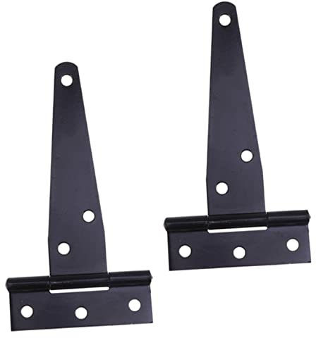 WATIIFUFU 2stücke Torscharniere T-strap Schuppen-tür-scharniere Für Holzzäune Hoftüren Schuppentüren Aus Eisen Mit Rostschutzlackierung Befestigungslöchern
