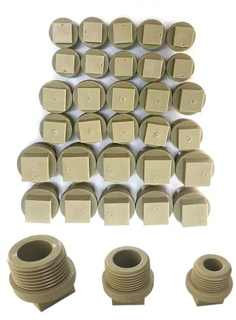 CZAKOMIX 30 Pezzi Tappo Filettato Maschio Plastica, Tappo Chiusura Filetto Esterno de 3/4 1/2 1 Pollici, Tappo Tubatura Maschio, Per Impianto Idraulico