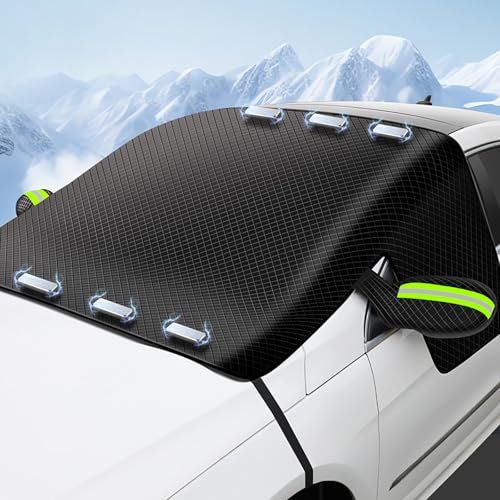 SANLUFACC Frontscheibenabdeckung für Opel Tigra TwinTop/Speedster/Signum/Omega A Caravan, Windschutzscheiben Faltbar Schutz vor Schnee Frost Staub und Sonne Zubehör,B