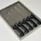 Couteau Boucher Professionnel en Inox - 5 Pièces Couleur Noir - Couteau à Désosser, à Steack, à Viande, Lame de 13 à 23cm