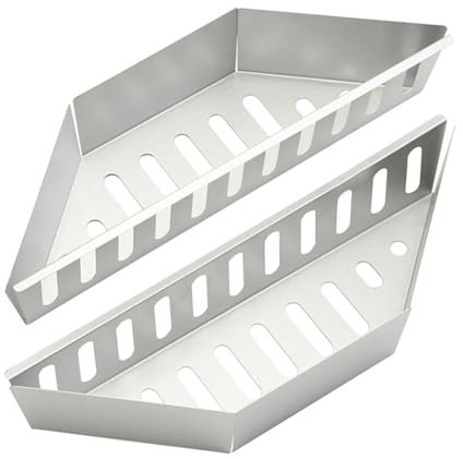 Phyachelo Panier à Charbon de Bois en Acier Inoxydable, Conteneur à Charbon de Bois, Paniers à Briquettes de Profilés (2 Pièces)