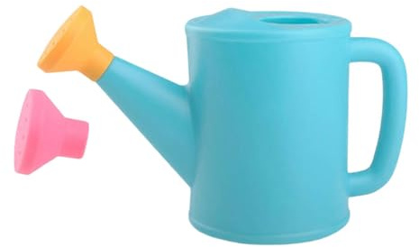 F Fityle Kids Watering Can for Children Gardening Tool Toy Watering Can for Kids Boys Girls 700ml Watering Pot for Garden Indoor Outdoor Plants Farmhouse Lawn,Blue,Yellow and Pink Nozzle