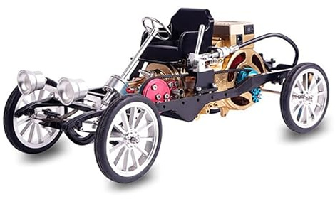 TOUCAN RC HOBBY Aluminiumlegierung Elektrisch simulierter Einzylinder Motor Auto Modellbausatz