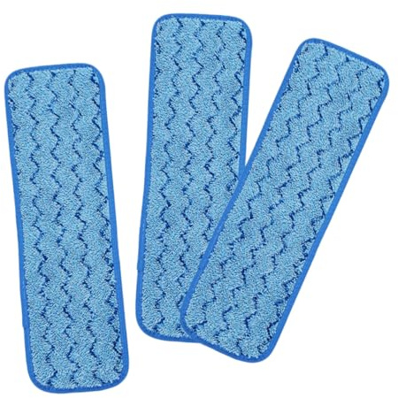 HOLIDYOYO 3 pièces Recharges de Lingettes Réutilisables Microfibre pour Balai Plat Lavables Absorbantes et Durables Adaptées pour Sols Durs Bois Carrelage et Marbre