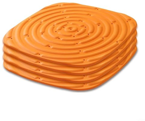 Lot de 4 tapis gigognes de qualité supérieure pour poules conçus pour éviter les fissures des œufs (orange)