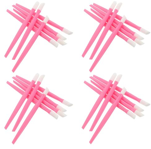 Gogogmee 100 Pezzi Bastoncini per Cuticole in Gomma Rosa Strumenti Manicure Multiuso per Rimozione Morta Posizionamento Pietre Decorative Art di Precisione per Casa Salone e Viaggio