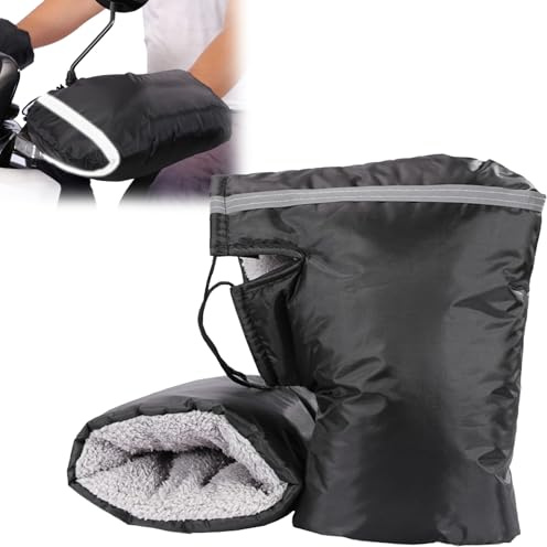 GOUYENG Gants de Guidon Moto,Gants de Guidon Universels d'hiver,Manchon Moto de Guidons Hiver Thermo,Gantsi de Motos et Vélo Hivers Imperméables,pour Vélo Scooter Motoneiges Electrique