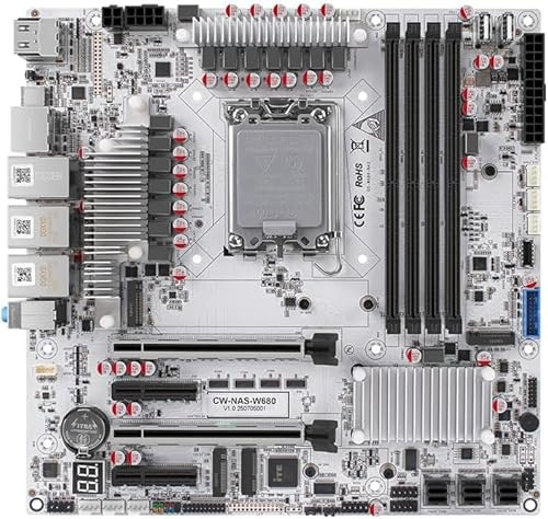 W680 12 fack NAS ATX10Gbps server NAS moderkort arbetsstation/server grad fyra ddr5 två hdmi två dp, 2x2.5G 3xnvme support vPro fjärrhanteringsfunktion (moderkort+3xSFF8643