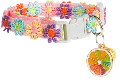 Blomsterhalsband För | Mjukt Spetsblomster Justerbart Sött Halsprydnad Med Bjällra,Spets Katthalsband | för Dagligt Bruk Hemma i Gården Camping Inomhusbruk Vårens Blomsterprakt och Resor