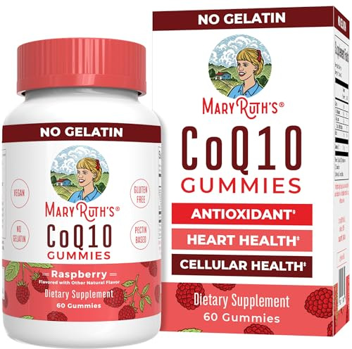 MaryRuth Organics CoQ10 Gummies | Coenzyme Q10 | Gummy Supplements for Heart Health & Cellular Health | Antioxidant | CoQ10 120 mg | Vegan | Non-GMO | Gluten Free | 60 Count | 1 Month Supply
