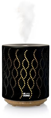 DOMO DO9215AV Aroma Diffuser Keramik - Mit LED Beleuchtung und Timer - 200 ml - 7 LED Farben - Funktion Aromatherapie - Ultra leise
