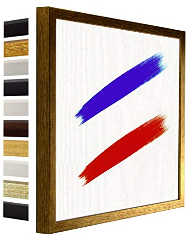 myposterframe Nordica Leerrahmen für Leinwand Bilder 70 x 90 cm Bilderrahmen Holz Größenwahl 90 x 70 cm Farbwahl Gold Antik ohne Verglasung