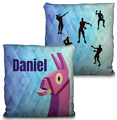 LolaPix Cuscino quadrato personalizzato con nome. Regalo per i fan, unico, originale ed esclusivo. Qualità premium Diverse dimensioni da scegliere. Riempi incluso.