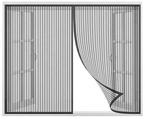 CHENG Tür Insektenschutz 120x140cm, Fliegengitter Schiebetür Insektenschutz Schiebefenster Dachfenster - schwarz