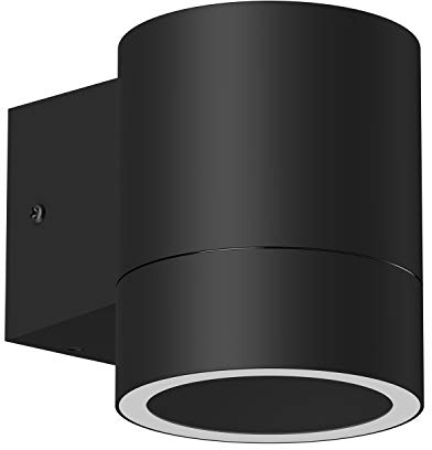ledscom.de Aplique BIDO para exterior, aluminio, negro mate, downlight incl. lámpara LED GX53, 509lm blanco cálido