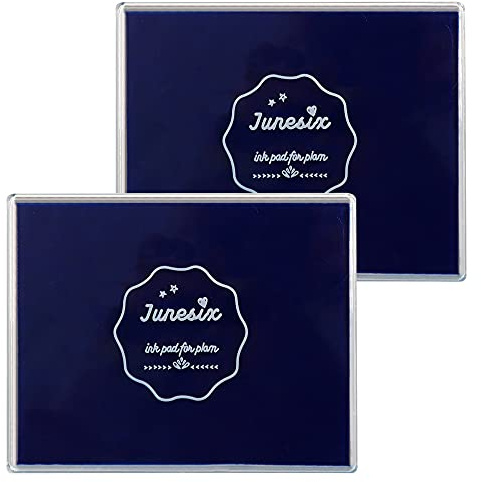 Stempelkissen, groß, waschbar, für Scrapbooking, Fingermalfarbe, Stempelkissen für Kinder, für Gummistempel, DIY-Karten, Gemälde, Baby-Fußabdruck, Handabdruck (2 Dunkelblau)