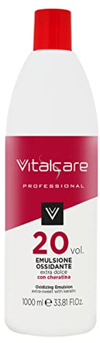 Vitalcare | Émulsion Oxydante 20 Volumes, Oxydant capillaire extra doux à la kératine, revitalisant la couleur, Compatible avec les crèmes colorantes, 1000 ml