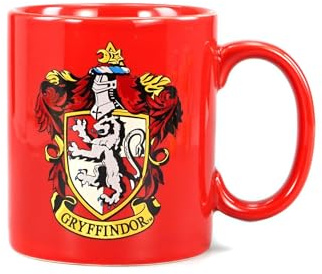 Taza Harry Potter Gryffindor Escudo - Cerámica 400 ml para Desayuno, Té, Café - Regalos - Licencia Oficial