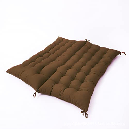 Generic Verdickte Gartenbank Sitzauflage, rutschfest Mit Krawatte, Bequeme Bankauflage Mit Rückenteil Schaukelkissen Dreisitzer-Sofakissen,Braun,100 * 100cm