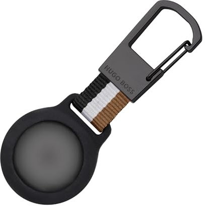 BOSS Hugo nyckelring med Airtag-hållare ikonisk | högkvalitativ presentförpackning, svart, 92 mm x 36 mm