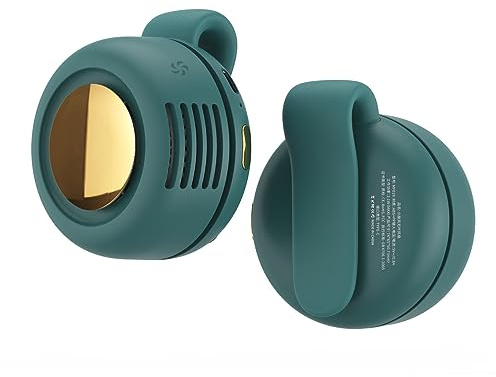 Jayruit Portable Waist Clip on Fan, Personal Fan Under Shirt Waist Clip Fans Rechargeable Mini Waist Hanging Fan 3 Speeds for 360° Rotating Cool Breeze for Outdoor/Travel/Shirt/Office, Green