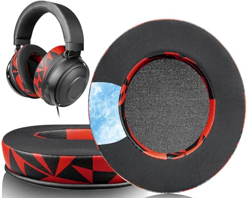 SOULWIT Cooling-Gel Professionelle Ersatz Ohrpolster für Razer Kraken 2019/Tournament Edition/Ultimate/Kitty, Earpads for Nari/Essential/Ultimate, Kraken X/V3 X Headset