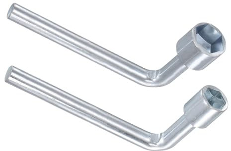CoCud Llave de Vaso Hexagonal en Ángulo en Forma de L Métrica, | 10mm 13mm | Llave de Vaso Hexagonal de 6 Puntos de Cabeza Única en Codo, 2 Piezas