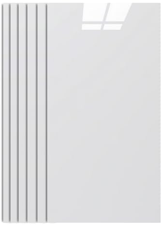 H-basics Klebefliesen 10 Stück - 60cm x 30cm, 3D Fliesenaufkleber, Selbstklebend, Küchenrückwand (Weiß Clear)