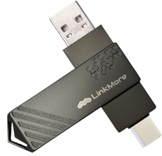 Linkmore 128GB Ultra Dual Drive Go Type-C Memoria USB, velocidad de lectura hasta 120 MB/s, conectores USB tipo C y A reversibles, para smartphones, tablets, Mac y PC