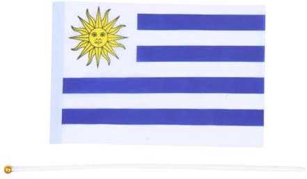 BESPORTBLE 100stücke Kleine Handfahnen Nationalflagge Am Stiel Mini-stabfahne Länderflaggen-dekoration für Spiele und Anfeuerungsrufe Uruguay-flagge mit Stange