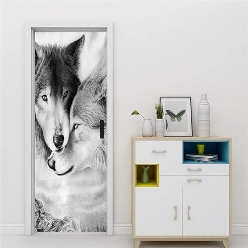 3D Adesivi Per Porte Fotomurali Autoadesivi - Animale 95 X 210 Cm - Peel And Stick Decalcomanie Per Porte Carta Da Parati Impermeabile Per Porte In Vinile Camera Per Bambini Porta Per Ra -0Q8O3W6