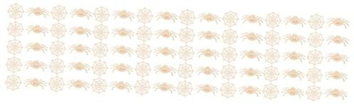 STOBOK 80stücke Unlackierte Holzscheiben Für Halloween Bastelarbeiten Spiderweb Und Spider Holz Chips Für Kreative Dekorationen Und Kinderprojekte