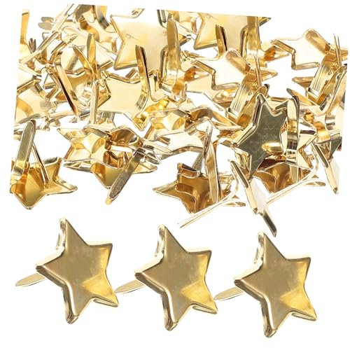SEWOART 50stücke Mini Scrapbooking Brads Stern-brads Für Papierbasteleien Papierverschlüsse Zum Basteln Verschlüsse Zum Basteln