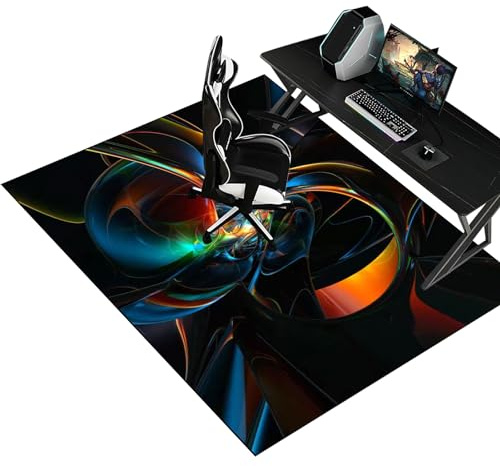Bürostuhl Unterlage - Bodenschutzmatte für Hartböden Antirutsch- schreibtischstuhl unterlage für Laminat - Gaming Teppich Stuhlunterlage- Schutzmatte für Laminat - Computerstuhl Teppiche 120 x 150 cm