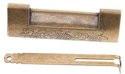 POPETPOP 1 Satz Vintage Kupferschloss portable lock schubladenschloss schrankschloss cabinet locks Vorhängeschloss Vorhängeschlösser Altes chinesisches Schloss graviertes antikes Schloss