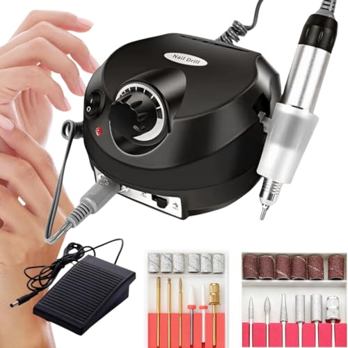 Lewer - Nagelfräser Set DM-202 65W, Professionelles Maniküre & Pediküre Set, Nagelhaut- & Lackentferner, Manicure Pedicure Nagelmesser